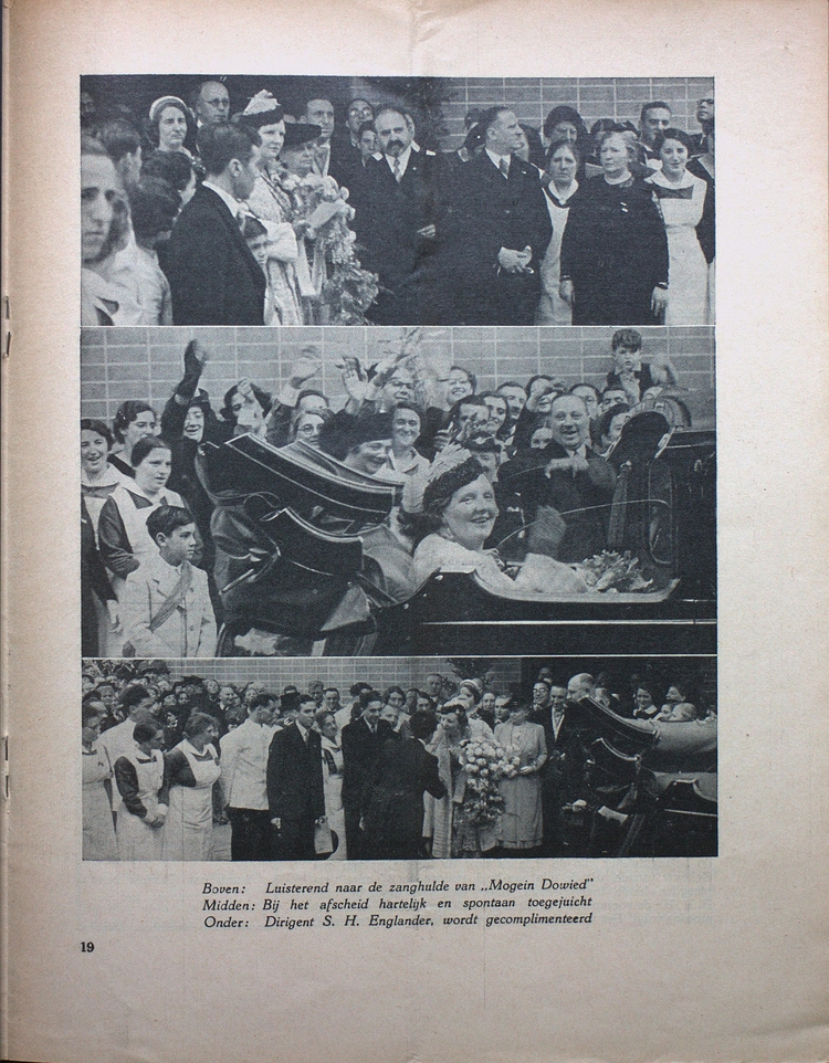 Luisteren naar de zanghulde, Bron: Maandblad van De Joodsche Invalide, september 1938, bron IISG.  