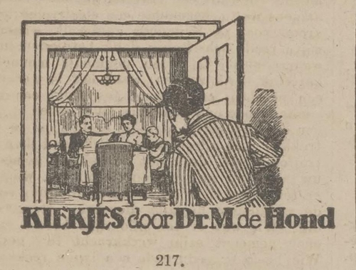 Eén van de vele ‘Kiekjes‘ van Rabbijn Meijer de Hond, bron: Centraal Blad voor Isr. In Nederland van 23-10-1925  