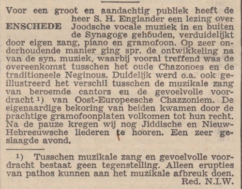 Englander in Enschede, bron: Het NIW van 01-04-1938  