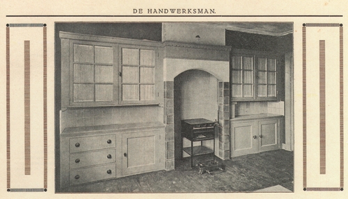 Voorbeeld van meubels ontworpen door Leliman. Bron: feestnummer Handwerksman 1919.  