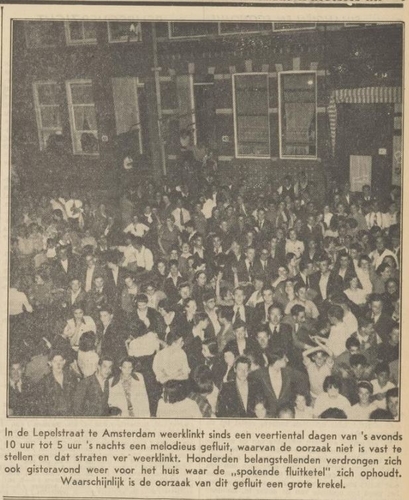 Ophef in de Lepelstraat. Bron: Het Volk van 12-08-1938  