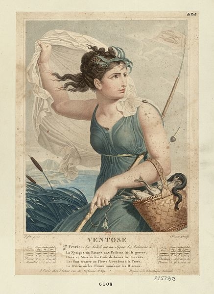 Ventose, de windvrouw uit de Republikeinse kalender   