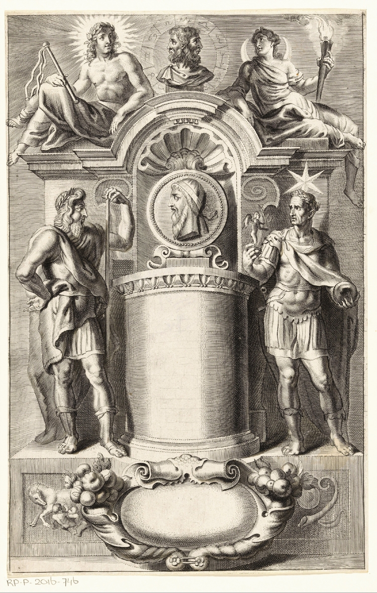  Romulus, Numa Pompilius en Julius Caesar, in Rijksmuseum / Romulus en Remus zijn in de mythologie de tweelingzonen van Mars en Rhea Silvia en stichters van Rome [stichting gedateerd in 753 v.Chr.]  