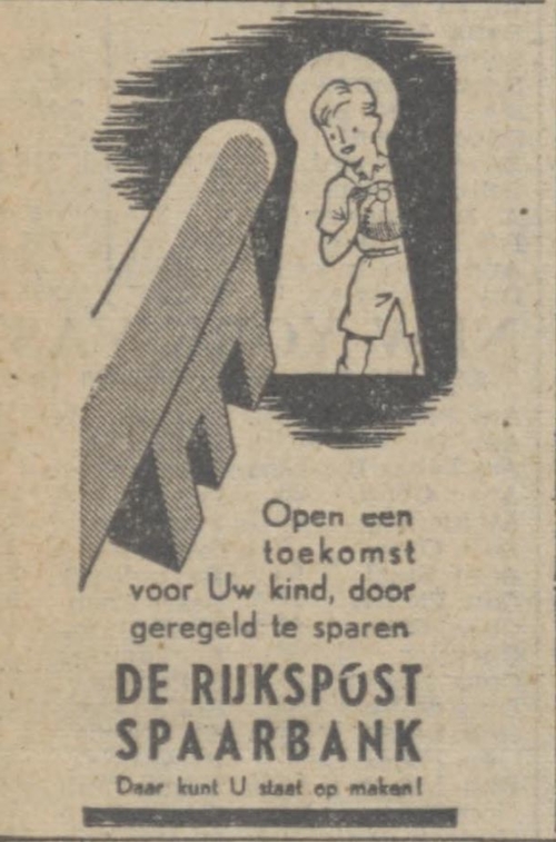 Advertentie voor de RPS, bron: De Tĳd : godsdienstig-staatkundig dagblad van 23-07-1943   