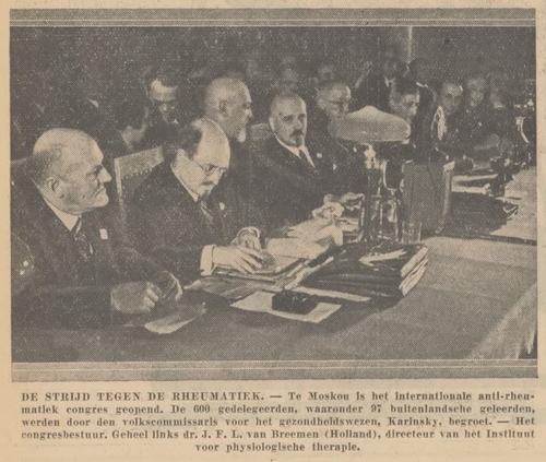 Afbeelding met Dr. J. van Breemen, bron: de Courant, het Nieuws van den dag van 15 mei 1934.    