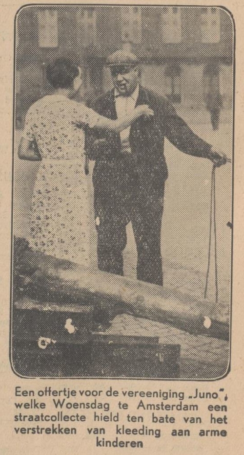 “Een offertje voor de vereeniging Juno", bron: Provinciale Overijsselsche en Zwolsche courant van 27-06-1935  