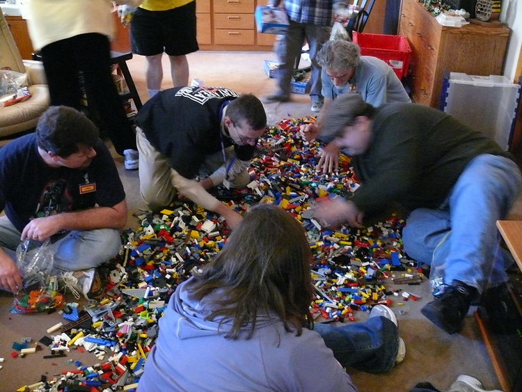 Lego verzamelaars komen bij elkaar, foto Bill Ward,2009. Bron: Flickr  