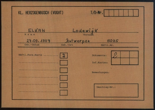 Kaart Vught (1) van Lodewijk Elkan, bron: Arolsen Archives  