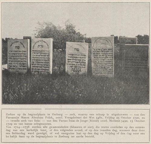 Joodse begraafplaats Zeeburg in betere tijden, bron: De Vrijdagavond van 9 januari 1925    