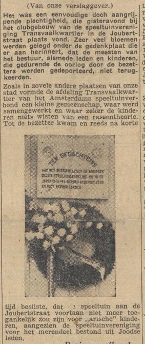 Fragment uit het artikel: Van twee duizend kinderen keerden drie weer Bron: De Waarheid van 15-09-1948.  