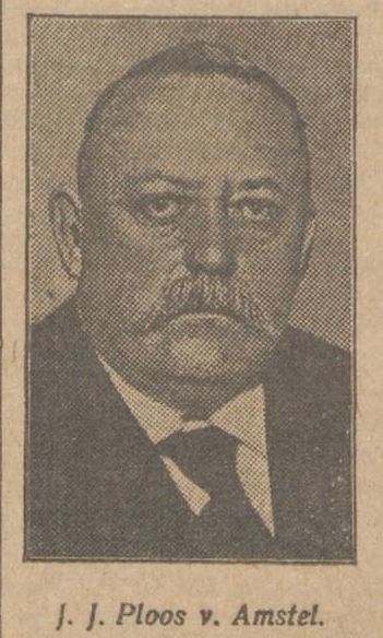 Commissaris J.J. Ploos van Amstel. Bron: het NIW van 17 augustus 1926.  