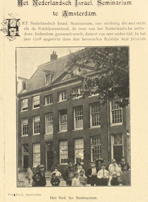 Het Nederlandsch Israëlitisch Seminarium, bron: Foto van H. Kisch,De Joodsche Prins; geïllustreerd weekblad, 1912, 29-08-1912  