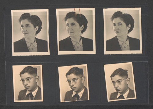 Pasfoto’s van Debora Soesan – Vischschoonmaker en zoon Salomon Soesan behoren bij de overgang naar Betsalel, bron: archief ANDB – IISG  
