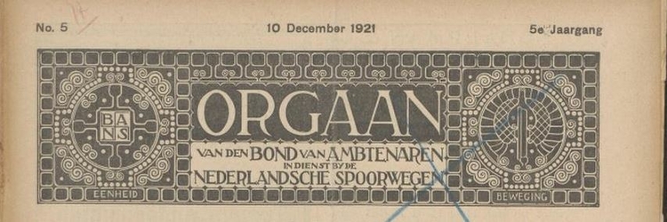 Orgaan van den Bond van Ambtenaren in Dienst bij de Ned. Spoorwegen, jrg 5, 1921-1922, no. 5, 10-12-1921  