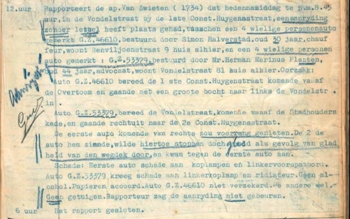  Politierapport 21 van 21 januari 1941, bron: indexen SAA  