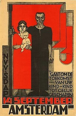 Poster van NVV en SDAP 1930 [Bron: Wikipedia]  