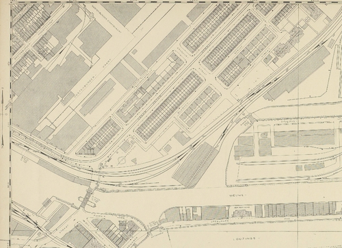 Kaartblad J7 (fragment) van D.O.W., Dienst Openbare Werken uit de Collectie Stadsarchief Amsterdam: Kaart van Amsterdam, Schaal 1:1.000, vervaardigd door Dienst Publieke Werken en haar rechtsopvolgers  